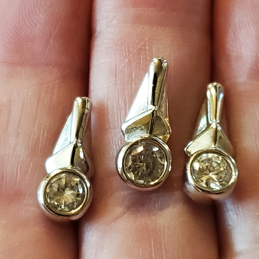 Dainty Sterling Pendant Earrings